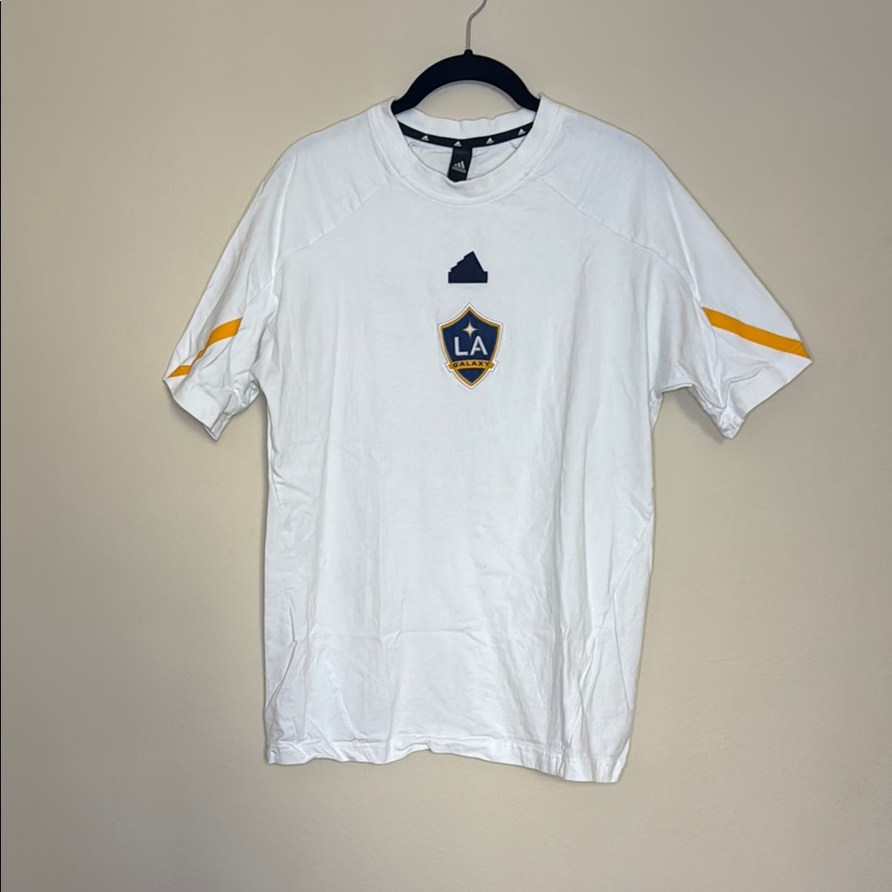 LA Galaxy 2024 adidas Angeleno Travel White T-Shirt